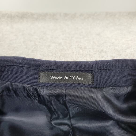 CHAPS Sport Coat Mens 42S Navy Blue Gold Crest Buttons Wool Blend Blazer Jacket - Picture 12 of 14